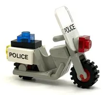 LEGO Light Gray Vintage Police Bike from set 6684 (READ DESCRIPTION)  inv.572