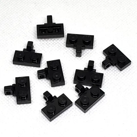 LEGO Parts - Black Hinge Plate 1 x 2 Locking - No 44567a - QTY 9