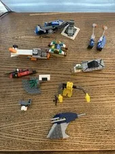 14 Partially Built LEGO parts/vehicles. No Instructions. No Box Missing Pieces