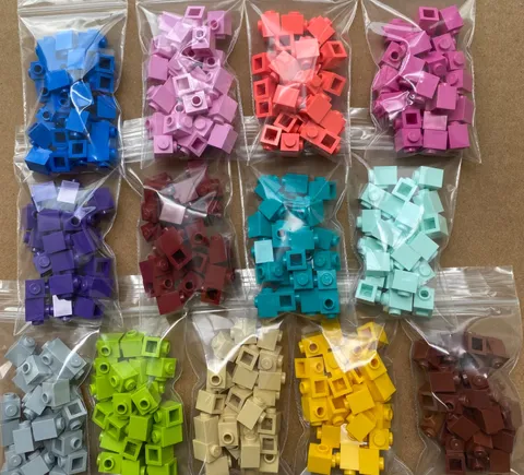 LEGO Modified 1x1 Bricks- Parts 87087 60475 60476 4070 2921 47905 4733 and 32952