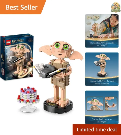 Harry Potter Dobby The House-Elf Building Toy Set, Build and Display Model of...