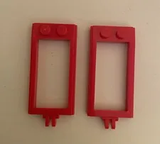 Vintage LEGO Red Horse Hitching Harness Set Of 2 4587 Hinge Plate