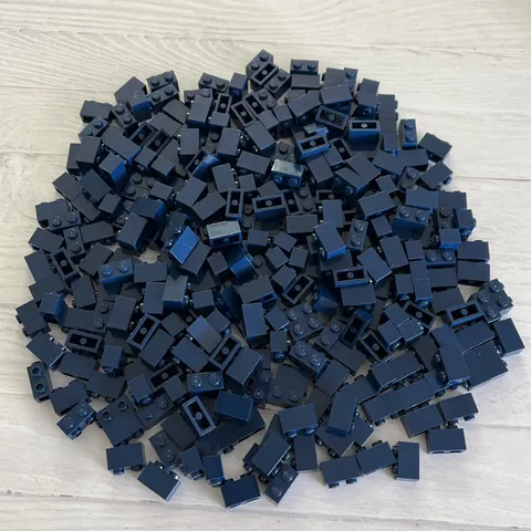 LEGO DARK BLUE LOT 300PCS 1X2 BRICK VARIETY SIDE STUD EARTH BLUE BUILDING PIECES