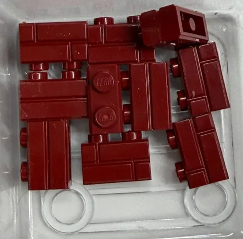 LEGO Brick, Modified 1 x 2 Mason, 98283, Dark Red, QTY 10 Free Shipping