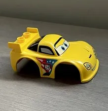 Lego Duplo Cars Movie JEFF GORVETTE Yellow Race Car Body Only Disney Pixar