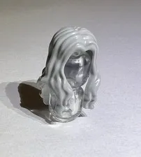 Lego Medium Stone Grey Minifigure Wig Hair Woman Girl Long Curly Wavy New City