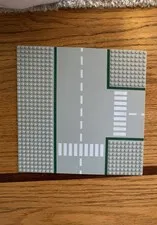 Vintage LEGO Baseplate Plate Road 32 x 32 7-Stud T-Intersection w/ Crosswalks 