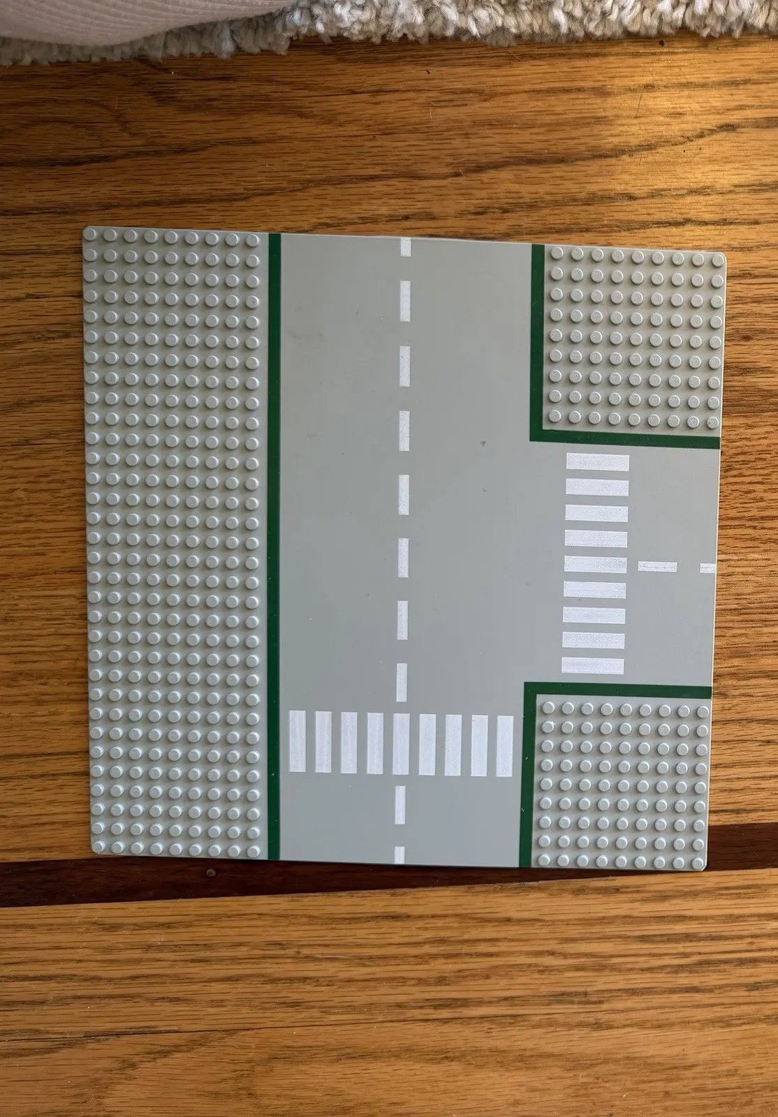 Vintage LEGO Baseplate Plate Road 32 x 32 7-Stud T-Intersection w/ Crosswalks 