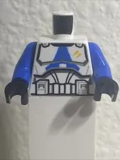 Lego Star Wars Armor Clone Trooper Blue 501st Legion Markings 2 Yellow Stripes