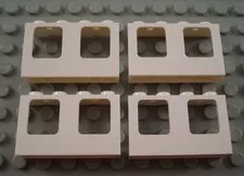 LEGO Lot of 4 White 1x4x2 Airplane Windows NO GLASS