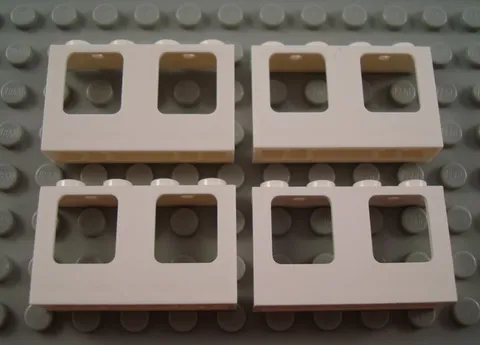 LEGO Lot of 4 White 1x4x2 Airplane Windows NO GLASS
