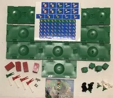 Lot 13 Lego Soccer Field Stadium Piece Parts Sticker Sheet Flags Green Red Blue