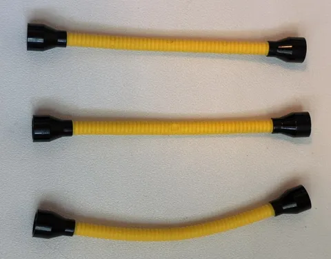 Lot of 3 LEGO Yellow Hose, Flexible 8.5L with Black Tabbed Ends 73590c02b