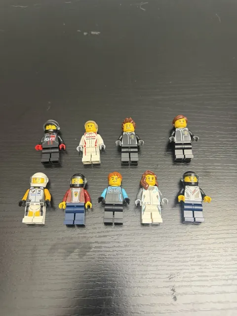 Lego Speed Champions Mini Figures (lot Of 9)