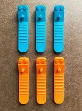6 LEGO Orange & Blue Brick Seperator Tools 6007, 31510, 96874