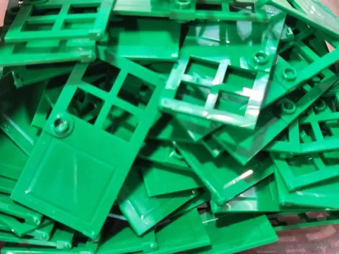 Lego 60623 Green Qty 52 NEW Door 1 x 4 x 6 with 4 Panes and Stud Handle
