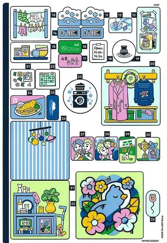 LEGO STICKER SHEET #2 ONLY 42670 HEARTLAKE CITY APARTMENTS & SHOPS from set New