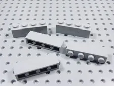 LEGO Lot of 5 Light Bluish Gray 1x4 Bricks BC