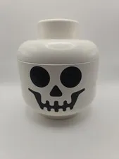 LEGO Storage Head Large White Skeleton Skull Stackable Plastic Container 2018