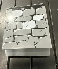Lego Dark Bluish Gray Panel 4 x 6 x 6 Sloped w/ Stone Wall Arkham Asylum- Knight