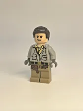 LEGO Orbital Minifigs - Indiana Jones Pad Printed Custom - Light Bluish Gray