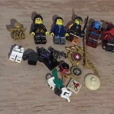 LEGO NINJAGO Minifigure Lot w/ Accessories Weapons & Parts Mixed Figures