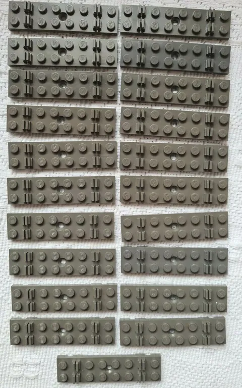 Lego Train Track, Dark Gray, 4.5V 12V Plate 2x8. 4166 Vintage X21