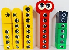 LEGO DUPLO 37 Printed Eyes Bricks Blocks Lot Multicolor Assorted For Animals