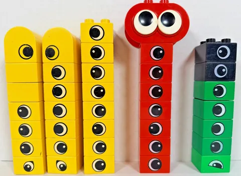 LEGO DUPLO 37 Printed Eyes Bricks Blocks Lot Multicolor Assorted For Animals