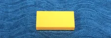 LEGO PART 3069 1X2 SMOOTH FLAT TILE (YELLOW)