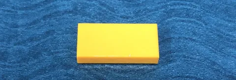 LEGO PART 3069 1X2 SMOOTH FLAT TILE (YELLOW)