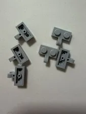 LEGO 11476 (6pcs) Light Bluish Gray Plate Modified 1 x 2 w Clip Horizontal