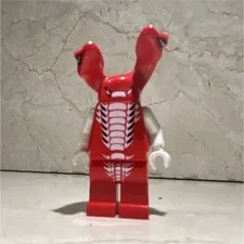 LEGO Plastic Minifigure Red Snake Hood Character with White Arms