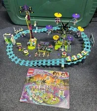 LEGO FRIENDS: Amusement Park Roller Coaster (41130) With Minifigures, Incomplete