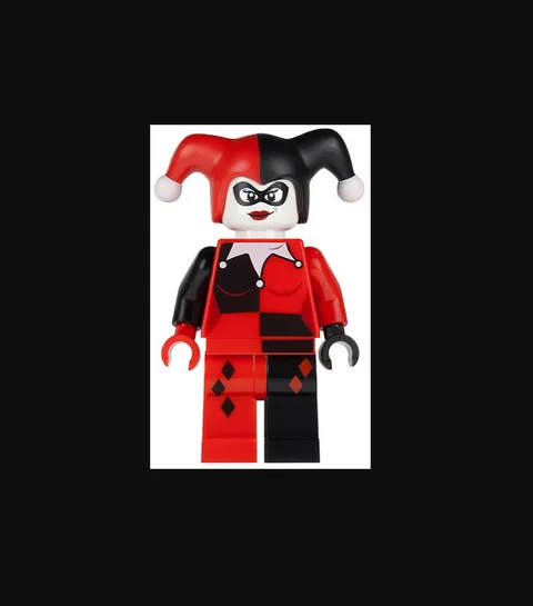 NEW LEGO Harley Quinn Minifigure sh0024 Red & Black Hands DC Superheroes Batman