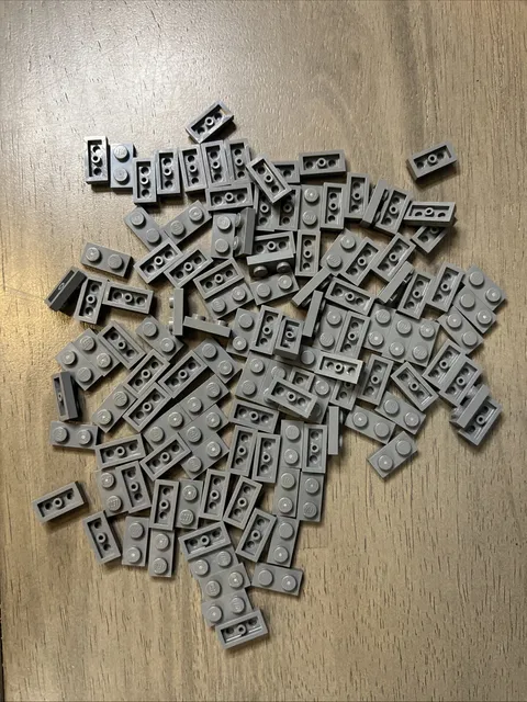 LEGO 3023 Dark Bluish Gray Plate 1x2 - 120 Pieces