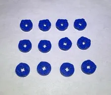 Lego Lot Of 12 Bright Blue 2x2 Round Plate Plates New City Part