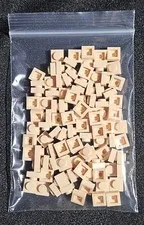 LEGO Tan 1x1 Plates Lot of 100 Part 3024 Brick Tan 1 Bag of 100 Brand New
