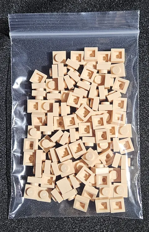 LEGO Tan 1x1 Plates Lot of 100 Part 3024 Brick Tan 1 Bag of 100 Brand New