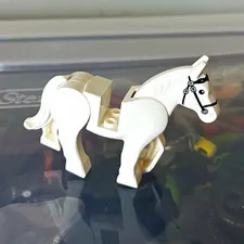 LEGO White Horse Animal Figure Plastic Building Toy Piece Authentic