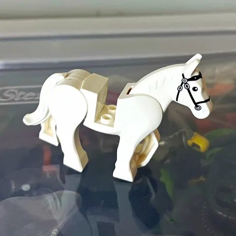 LEGO White Horse Animal Figure Plastic Building Toy Piece Authentic