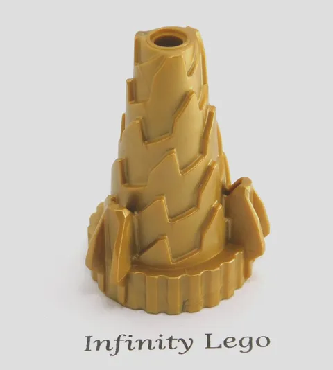 LEGO Metallic Gold Cone Stepped Drill w/ Spikes Ninjago Earth Driller (64713) x1
