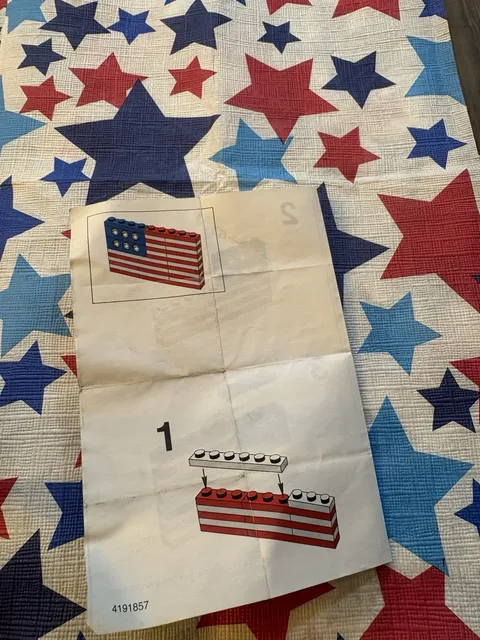 Lego USA Flag Loose Pieces - SEE DESCRIPTION
