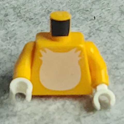 LEGO 973pb5368c01 Torso Fox Chest White Hair Pattern Bright Light Orange x