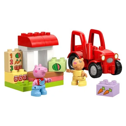 LEGO DUPLO Peppa Pig Tractor And Market Building Set (18 Pieces) 24m+