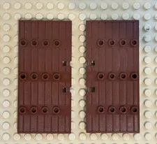 LEGO Set of 2 Reddish Brown 1 x 5 x 8 1/2 Stockade Door FREE SHIPPING