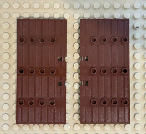 LEGO Set of 2 Reddish Brown 1 x 5 x 8 1/2 Stockade Door FREE SHIPPING