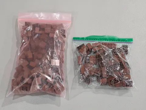 Lego Qty 230 - Reddish Brown Bricks - 2x2 2x3 3002 3003 MOC