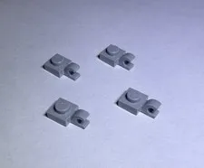 Lego Lot Of 4 Medium Stone Grey 1x1 Plate W Holder Vertical Holders New City Arm