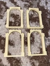 Lego 40066 Tan (Lot of 4) Door Frame 1x6x7 Arched with Notches Rounded Pillars